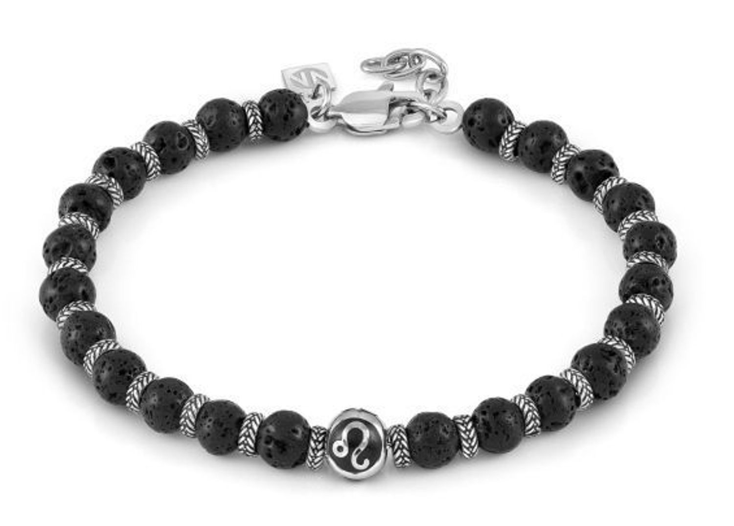 Bransoletka męska Lawa wulkaniczna i znak zodiaku Lew NOMINATION 027928 005.jpg